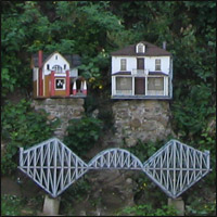 Le petit village dans la falaise